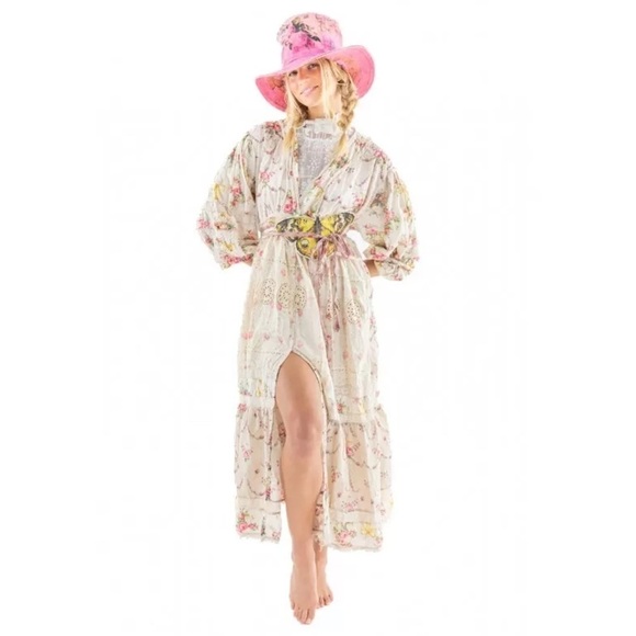 Nwt Magnolia Pearl Mariposa Butterfly Jabot Canary Sold Out Limited Edition - Picture 8 of 8